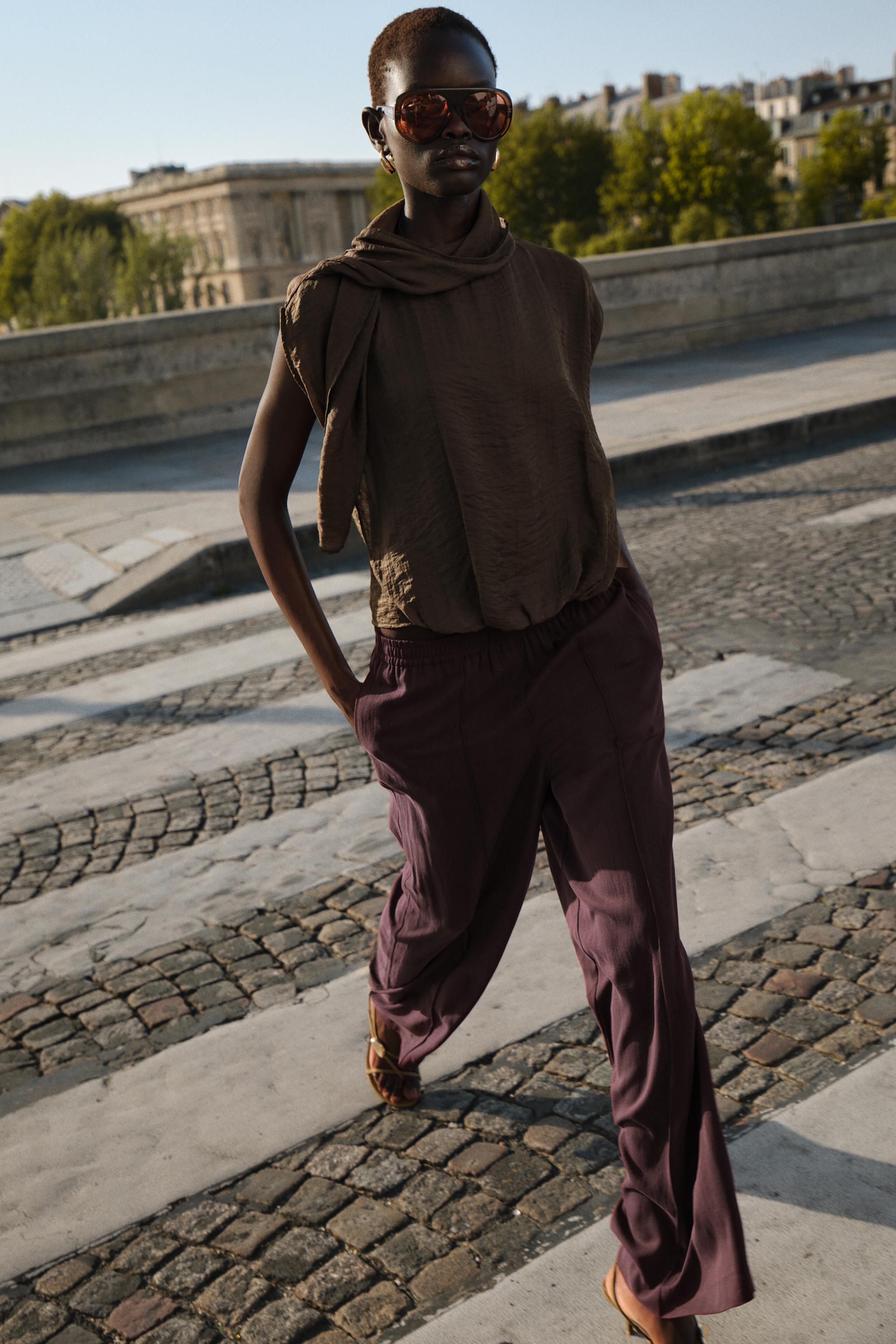 PANTALON LARGE NERVURE